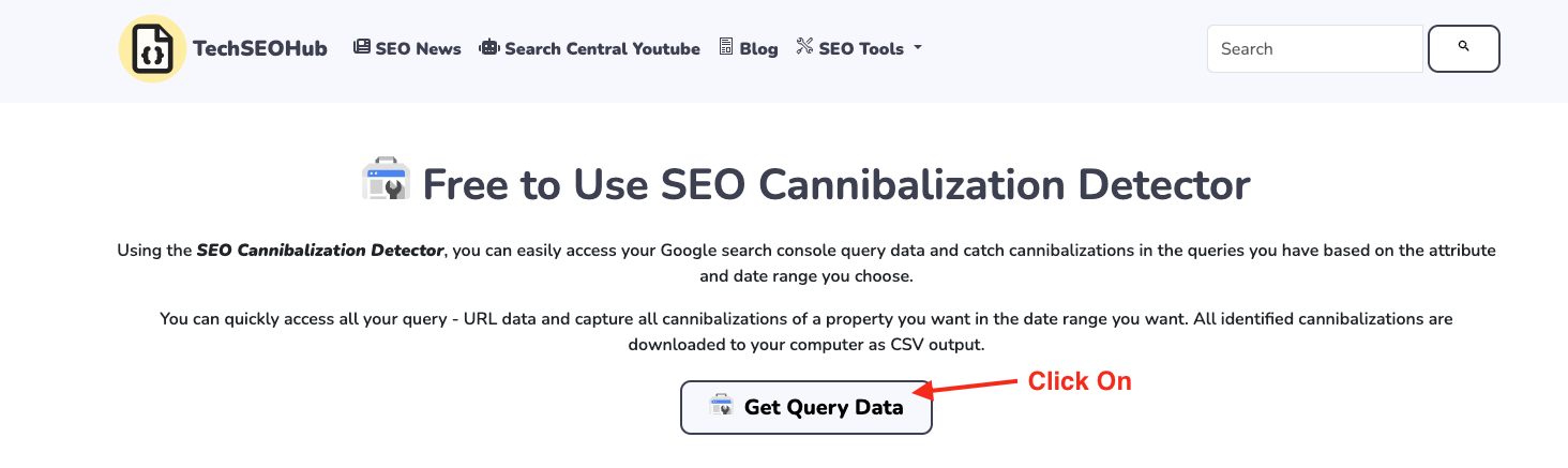Free To Use SEO Cannibalization Detector TechSEOHub