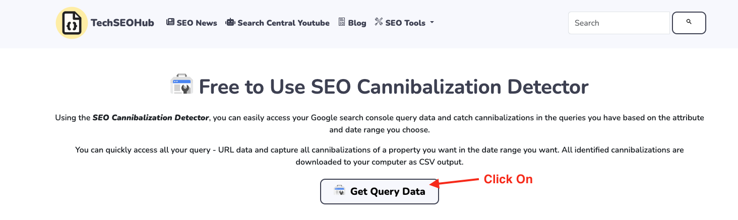 how to use cannibalization tool step 1 image